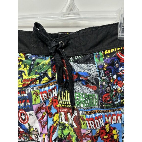 Men's Swim Shorts Trunks Marvel Superheroes Iron Man Captain America Spiderman.. - Picture 5 of 11